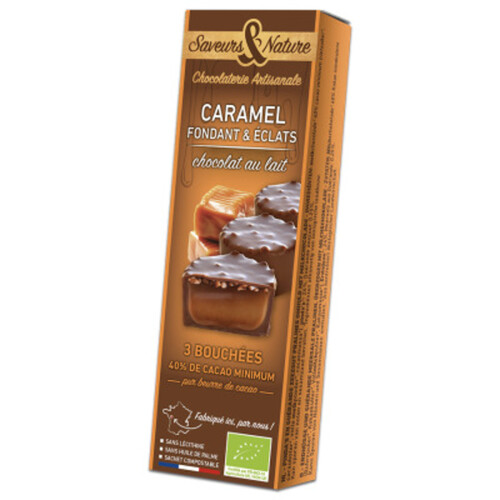 Saveurs & Nature Bouchées Caramel Fondant & Eclats Chocolat au Lait 45g