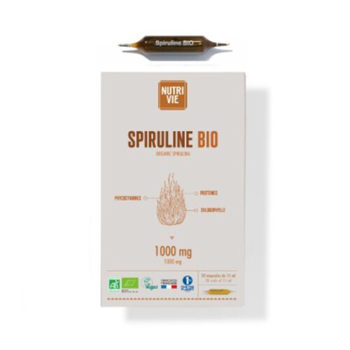 Nutrivie Spiruline ampoules Bio x20 300ml