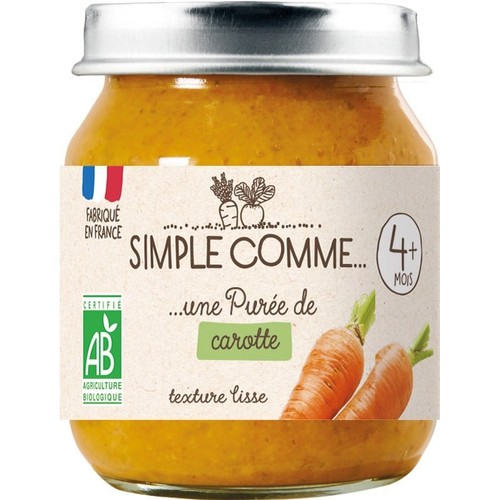 Simple Comme... Purée de Carotte Dès 4Mois 125g