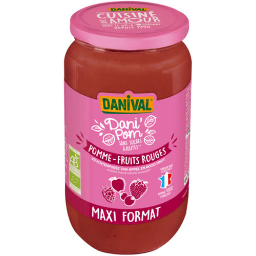 Danival Dani'Pom Pomme-Fruits Rouges Maxi Format 1,05kg