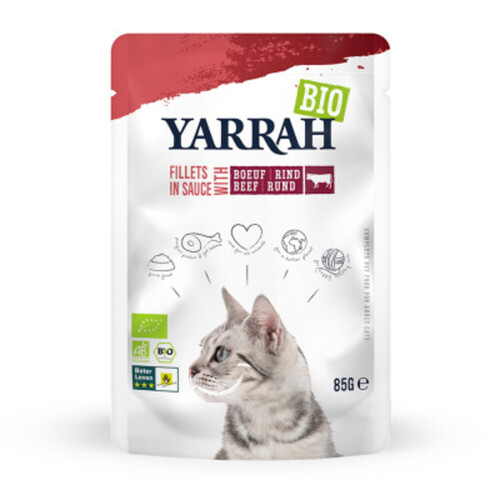 Yarrah Bio chat pochon boeuf 14x85g