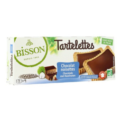 Bisson Tartelettes Chocolat Noisette Bio 150g