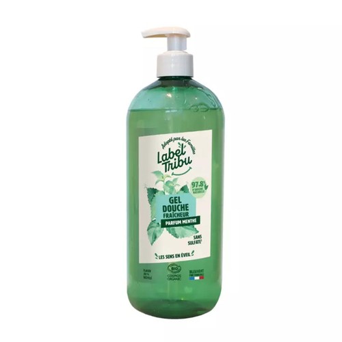 Label Tribu Gel douche fraîcheur Parfum Menthe 1L