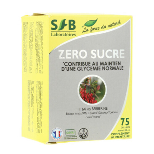 Sfb Zéro Sucre Berberine - 75 Gélules
