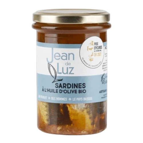 Jean de Luz Sardines à l'Huile d'Olive Bio 270g