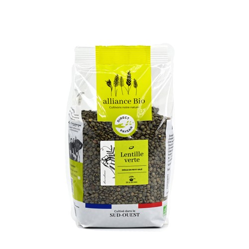 Alliance Bio Lentille Verte du Sud Ouest 500g