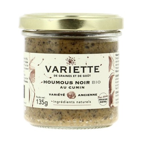 Variette Houmous Noir au Cumin Bio 135g