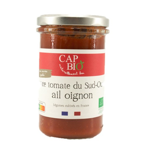 Cap Bio Sauce Tomate du Sud-Ouest Ail & Oignon 250g