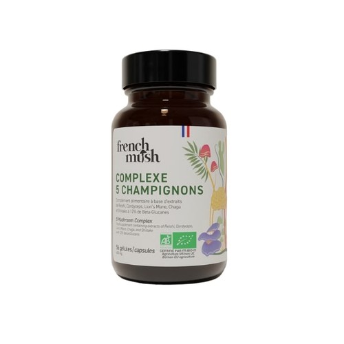 French Mush Complexe 5 champignons Bio x56 gélules