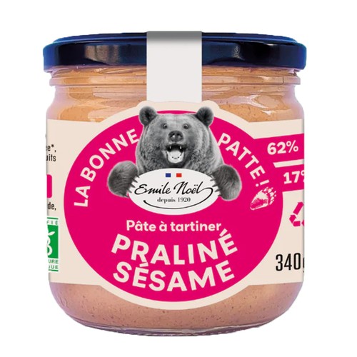 Emile Noël Pâte à Tartiner Praliné Sésame Bio 340g