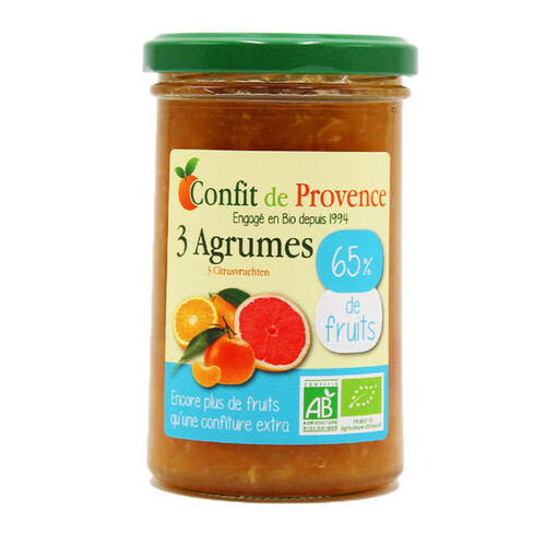 Confit de Provence Spécialité de fruits 3 agrumes Bio 300g