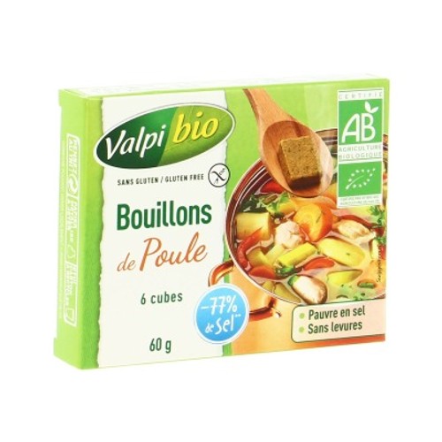 Valpibio Bouillons de Poule sans gluten Bio 80g