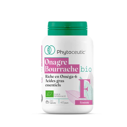 Phytoceutic Huile Duo Onagre/Bourrache Bio x120 Capsules
