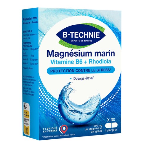 Biotechnie Magnésium Marin B6 Rhodiola x30 Gélules