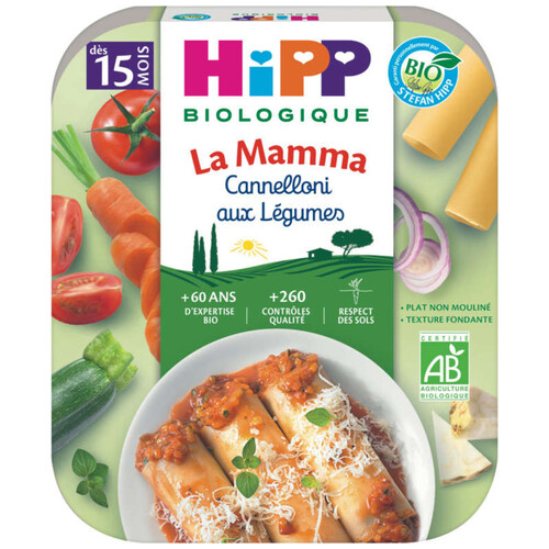 Hipp Biologique La Mamma Cannelloni aux Légumes 250g