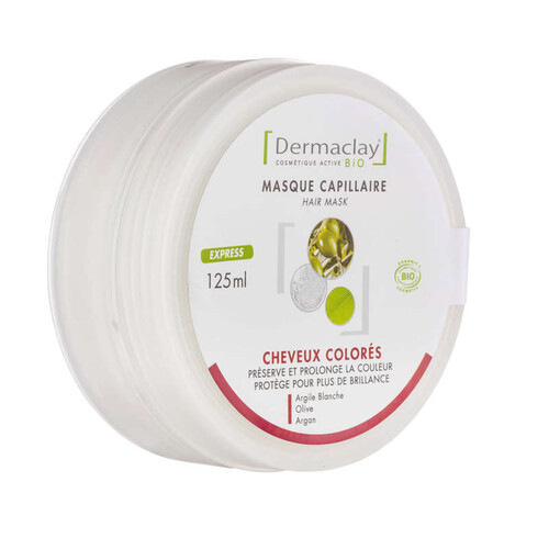 Dermaclay Masque Capillaire Cheveux Colorés Bio 125ml