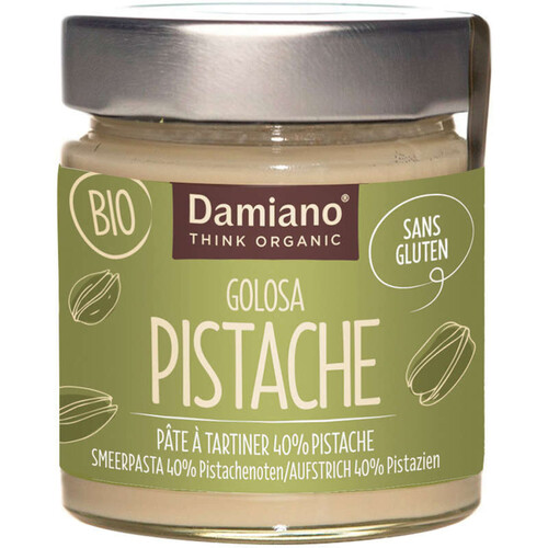 Damiano Pâte à Tartiner 40% Pistache sans Gluten Bio 130g