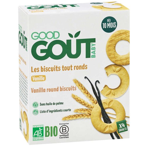 Good Goût Biscuits Bio Vanille Dès 10 Mois 80g