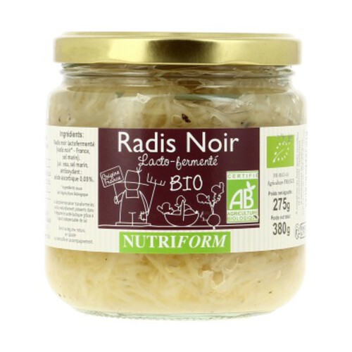 Nutriform Radis Noir Lacto-Fermenté 380G Bio