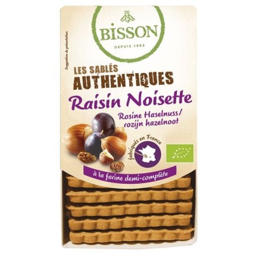 Bisson Sablés Raisin Noisette Bio 175g
