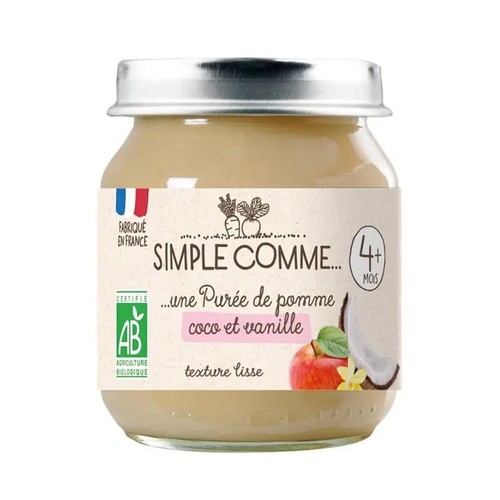 Simple Comme Pot Pomme Coco Vanille Dès 4 mois Bio 125g