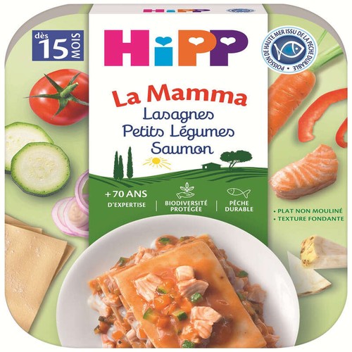 La Mamma Lasagnes petits légumes saumon assiette dès 15 mois 250g