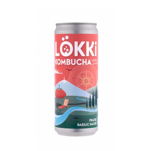 Kombucha Fraise Basilic 33cl