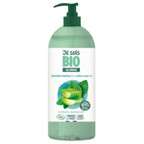 Je suis bio Gel Douche Menthe Fraîche & Aloe Vera Bio 1L