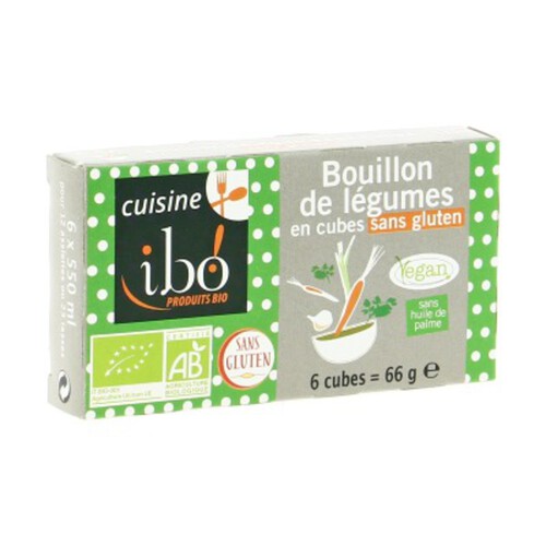 Ibo Bouillon De Légumes Sans Gluten 66G Bio