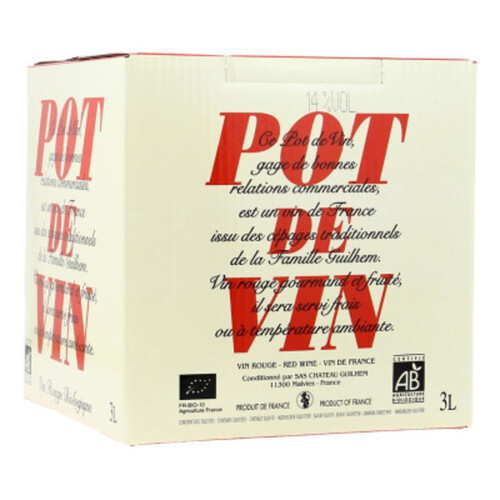 Naturalia Pot de Vin Rouge Bio Bib 3L