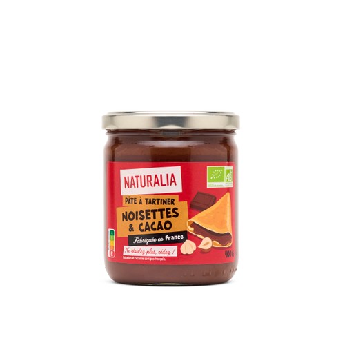 Naturalia Pâte à Tartiner 16% Noisettes & Cacao 400g
