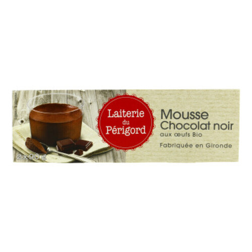 Laiterie Du Perigord Mousse Au Chocolat Noir Bio 2x 90g