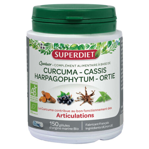 [Par Naturalia]  Superdiet Complément Alimentaire au Curcuma Bio gélules x150