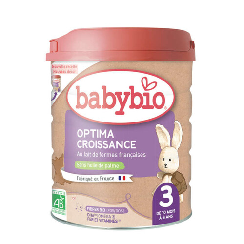 Babybio Optima Croissance 3 Lait en poudre de 10 mois à 3 ans 800g