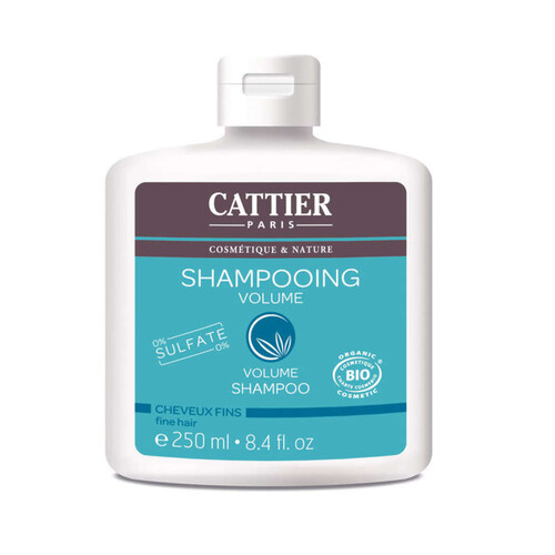 Cattier Shampoing volume cheveux fins 0% sulfates Bio 250ml