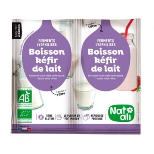 Natali Préparation Pour Kéfir De Lait Ferments Bio 2X6G