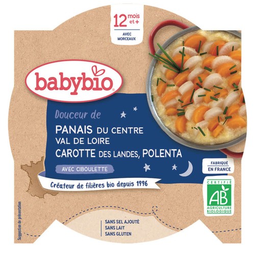 Babybio Douceur de panais, carotte des Landes & riz, dès 12 mois, Bio 230g