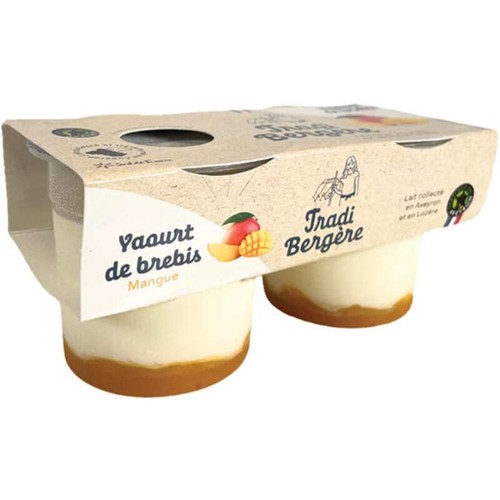 Tradi Bergère Yaourt brebis mangue x2