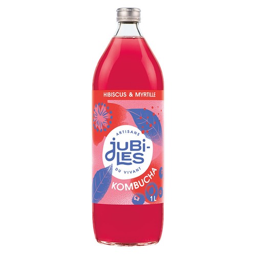 Jubiles Kombucha Hibiscus et Myrtille Bio 1L