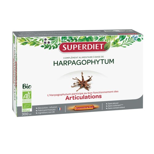 Superdiet Harpagophytum 20 ampoules Bio de 15ml