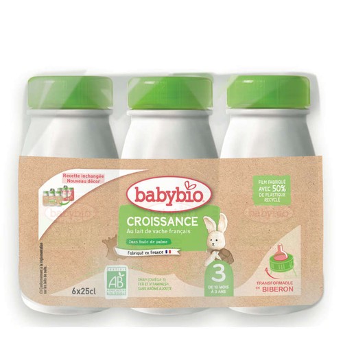 Babybio Lait Croissance dès 10 mois Bio 6x25cl