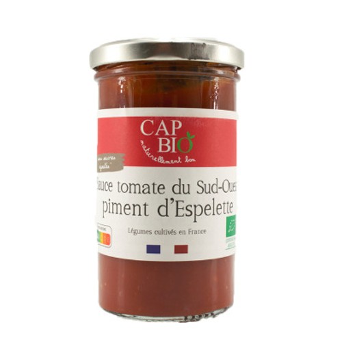 Cap Bio Sauce Tomate du Sud-Ouest Piment d'Espelette 250g
