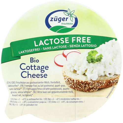 Zuger Cottage Cheese Fromage Frais Sans Lactose 150g