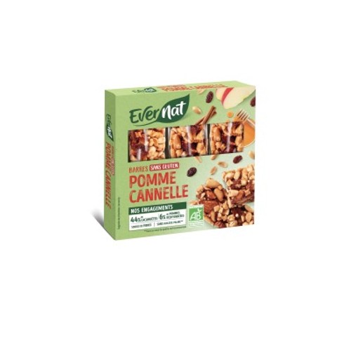 Evernat Barres Pomme Cannelle Bio 3x25g