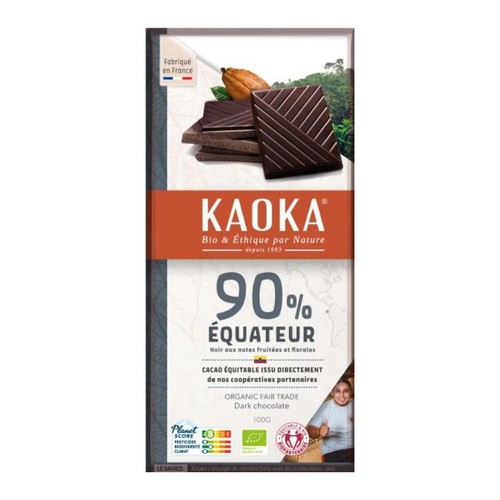 Kaoka Chocolat noir 90% équateur Bio 100g