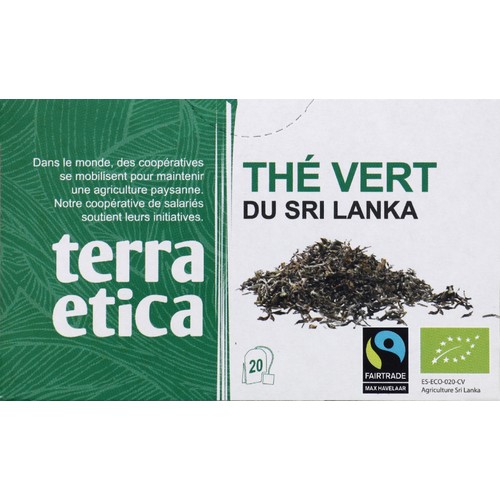 Terra Etica Thé vert du Sri Lanka 20 sachets