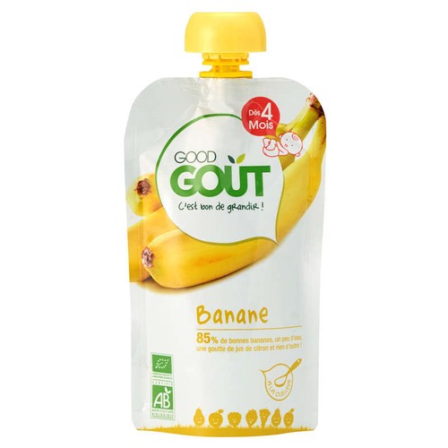 Good Goût Compote à Boire Dès 6 mois Goût Banane Bio 120g