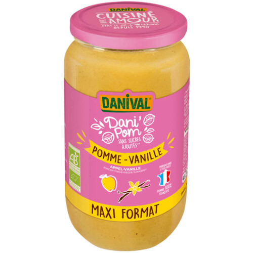 Danival Dani'Pom Pomme-Vanille Sans Sucres Ajoutés Maxi Format 1,05kg