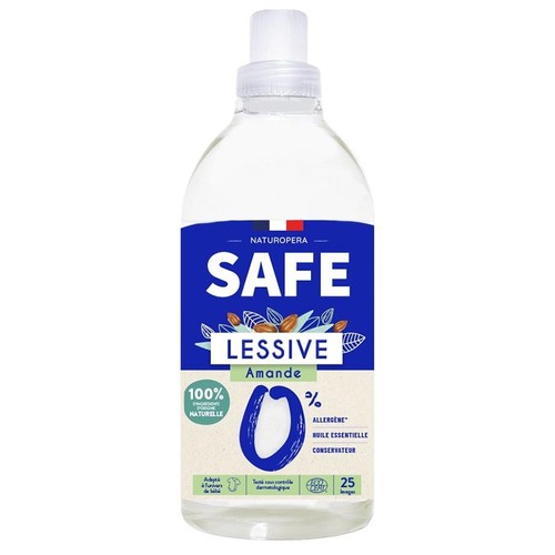 Naturopera Safe Lessive Amande 100% Origine Naturelle 0% allergène 1L