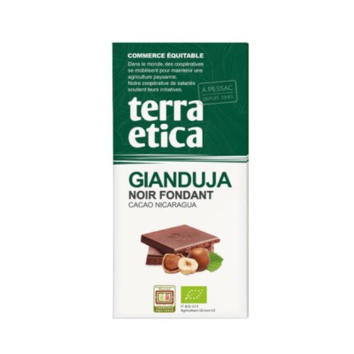 Terra Etica Chocolat Gianduja Noir Fondant Cacao Nicaragua 100g